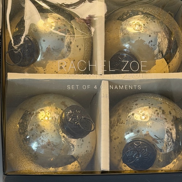Rachel Zoe Other - Rachel Zoe Luxe Gold Holiday Ornaments 2 box See Video